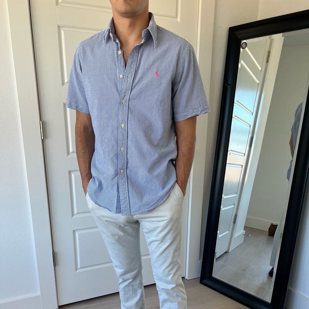 Polo Ralph Lauren shortsleeved button down - seersucker